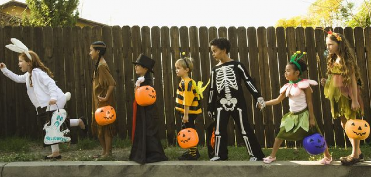 Image of children going Trick-or-Treating