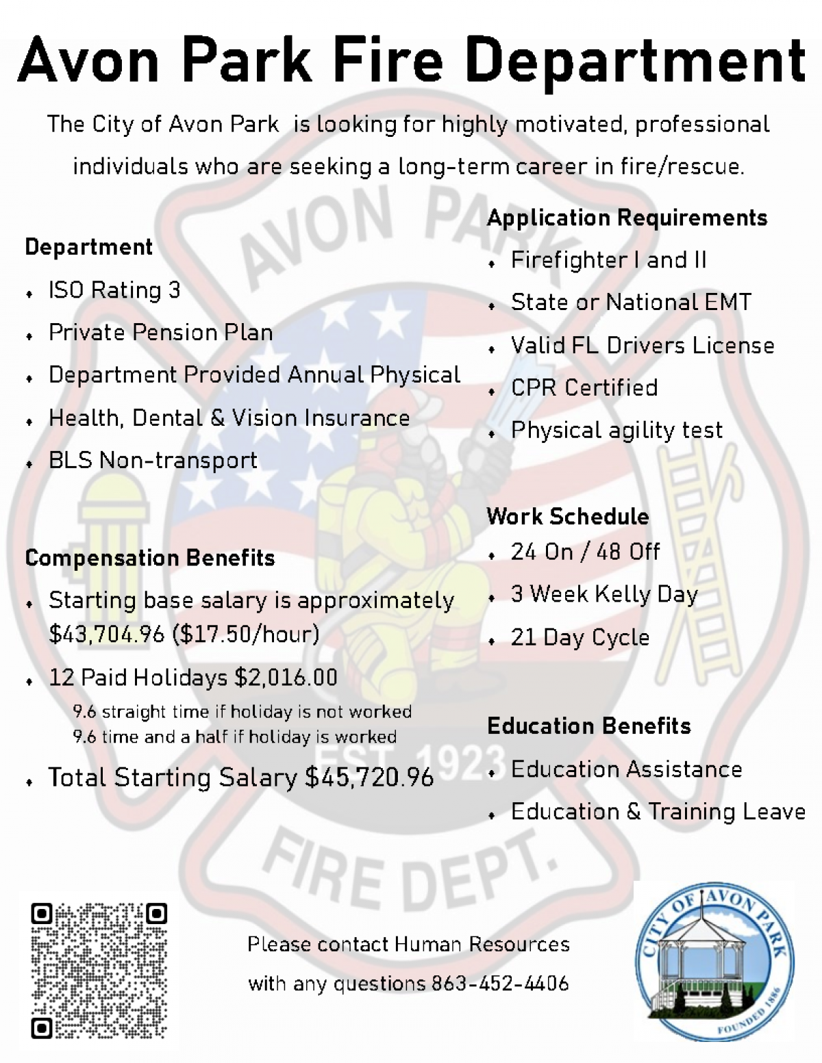 Image of Fire Department job perks