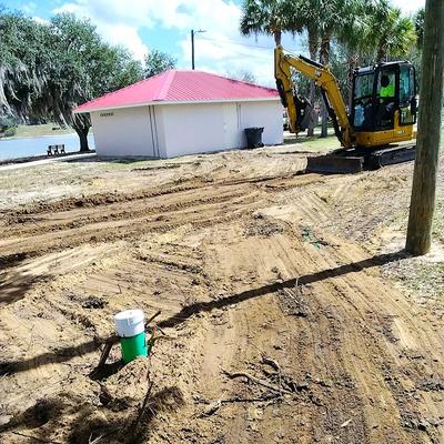 Image of post relocation of water lines. All Complete job finished.