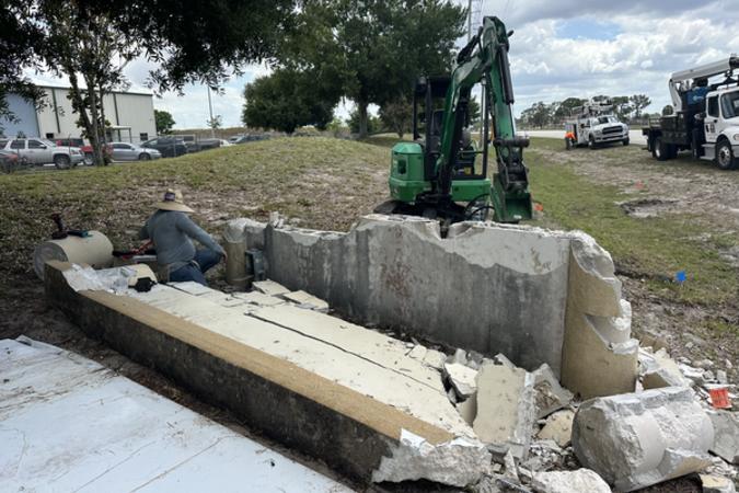 Gateway Demolition Project- image of gateway being torn down