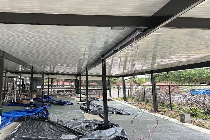 Shuffleboard Roof Repair